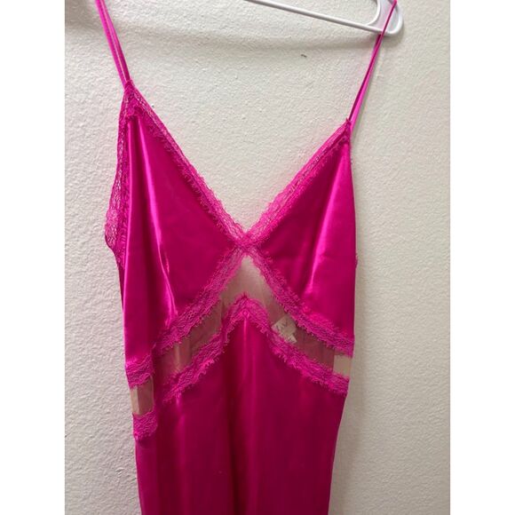 Cami NYC Delfina Pink Midi Dress Sz Medium Silk Slip Lingerie Inspired Going Out - Picture 4 of 7